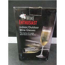 Wine enthusiast / New  Indoor/Outdoor  Wine Glasses set of 4