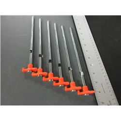 6 New Heavy Duty Tent Pegs / Excellent for hard ground / 10inch x 1/4 thick