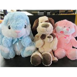 3 New super soft Stuffed Animals / med size