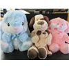Image 1 : 3 New super soft Stuffed Animals / med size