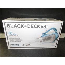 New Black and Decker 16 volt lithium cordless hand Vacuum