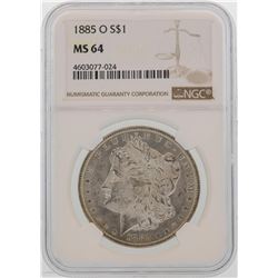 1885-O $1 Morgan Silver Dollar Coin NGC MS64