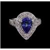Image 1 : 14KT White Gold 2.15 ctw Tanzanite and Diamond Ring