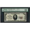 Image 1 : 1929 $20 National Currency Note Jacksonville, Illinois CH# 5763 PMG Very Fine 25
