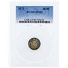 Image 1 : 1871 Seated Liberty Half Dime Coin PCGS MS62