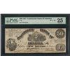 Image 1 : 1861 $50 Confederate States of America Note T-14 PMG Very Fine 25 Net