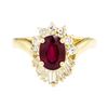 Image 2 : 14KT Yellow Gold 1.86 ctw Ruby and Diamond Ring