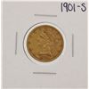 Image 1 : 1901-S $5 Liberty Head Half Eagle Gold Coin