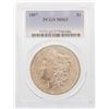 Image 1 : 1887 $1 Morgan Silver Dollar Coin PCGS MS63