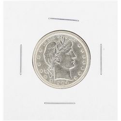 1904 Barber Quarter Silver Coin