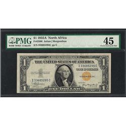 1935A $1 North Africa Silver Certificate WWII Note PMG Choice Extremely Fine 45