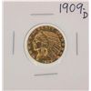 Image 1 : 1909-D $5 Indian Head Half Eagle Gold Coin