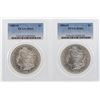 Image 1 : Lot of 1884-O & 1885-O $1 Morgan Silver Dollar Coins PCGS MS63