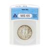 Image 1 : 1944 Walking Liberty Half Dollar Coin ANACS MS65