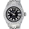 Image 2 : Rolex Ladies Stainless Steel 26MM Black Diamond Lugs Datejust Wristwatch
