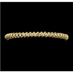 14KT Yellow Gold 2.00 ctw Diamond S-Style Tennis Bracelet