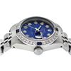 Image 3 : Rolex Ladies Stainless Steel Blue Diamond & Sapphire Datejust Wristwatch