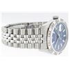 Image 3 : Rolex Men's Stainless Steel 36MM Blue Index Diamond Datejust Wristwatch