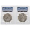 Image 1 : Lot of (2) 1884-O $1 Morgan Silver Dollar Coins PCGS MS63