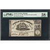 Image 1 : 1863 50 Cent State of North Carolina Obsolete Note PMG Choice About Uncirculated