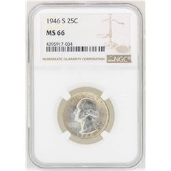 1946-S Washington Quarter Coin NGC MS66