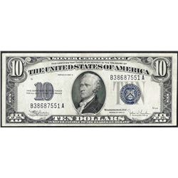 1934C $10 Silver Certificate Note