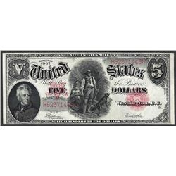 1907 $5 Woodchopper Legal Tender Note
