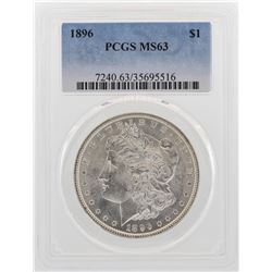 1896 $1 Morgan Silver Dollar Coin PCGS MS63