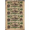 Image 1 : Uncut Sheet of 1800's $5 Citizens Bank of Louisiana Obsolete Notes
