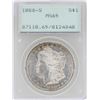 Image 1 : 1880-S $1 Morgan Silver Dollar Coin PCGS MS65 Old Green Rattler