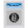 Image 1 : 1953 Franklin Half Dollar Proof Coin ICG PR65CAM