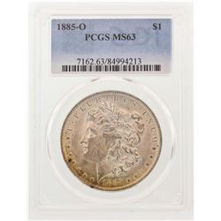 1885-O $1 Morgan Silver Dollar Coin PCGS MS63
