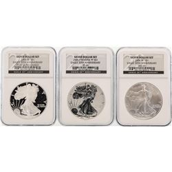 Set of 2006 $1 American Silver Eagle Coins NGC  MS69/PF69 Ultra Cameo Reverse Pr