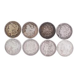 Lot of (8) Pre 1921 $1 Morgan Silver Dollar Coins