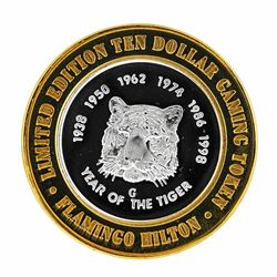 .999 Silver Flamingo Reno Nevada $10 Casino Limited Edition Gaming Token