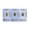 Image 2 : Set of (3) 2.5 Gram Swiss Made PAMP Gold Ingot Cards