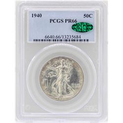 1940 Walking Liberty Half Dollar Proof Coin PCGS PR66 CAC