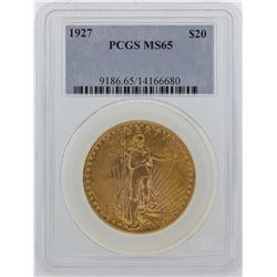 1927 $20 St. Gaudens Double Eagle Gold Coin PCGS MS65