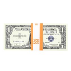 Lot of (50) Consecutive 1957B $1 Silver Certificate Notes Uncirculated
