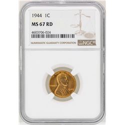 1944 Lincoln Wheat Cent Coin NGC MS67RD