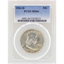 1961-D Franklin Half Dollar Coin PCGS MS66