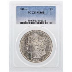 1881-S $1 Morgan Silver Dollar Coin PCGS MS63