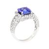 Image 4 : Platinum 3.53 ctw Tanzanite and Diamond Ring
