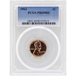 1963 Lincoln Cent Proof PCGS PR69RD