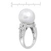 Image 2 : 14KT White Gold 19.09ct Pearl and Diamond Ring