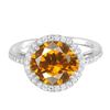 Image 1 : 14KT White Gold 2.75ct Citrine and Diamond Ring