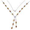 Image 1 : 18KT White Gold 6.59ctw Citrine and Diamond Necklace
