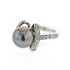 Image 1 : 14KT White Gold 8.89ct Tahitian Pearl and Diamond Ring