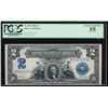 Image 1 : 1899 $2 Mini Porthole Silver Certificate PCGS 55