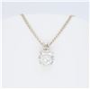 Image 1 : 14KT White Gold 1.11ct Diamond Pendant with Chain